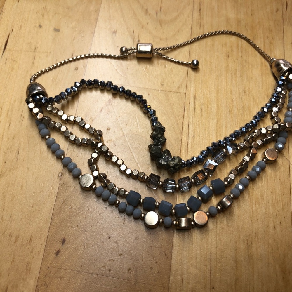 Gold and grey bracelet